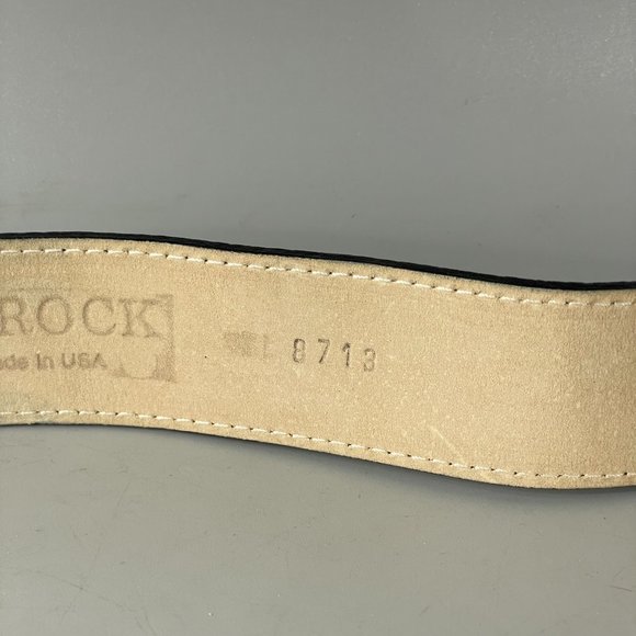 Western Inspired Genuine Leather belt by Leatherock, Oval Brass Buckle main image 11